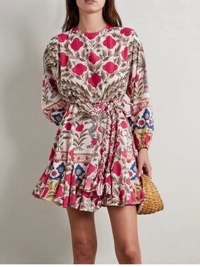 rhode pink and green dress RHODE Casey Green and Pink Floral Dress - $85 (71% Off Retail)
